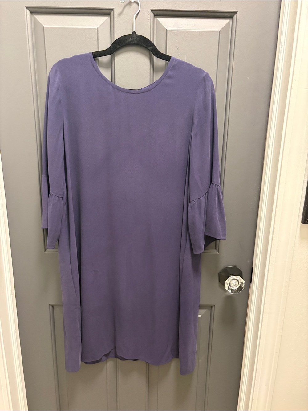 Eileen Fisher Navy Bell-Sleeve Shift Dress